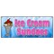 Signmission ICE CREAM SUNDAES BANNER SIGN cones float banana split egg cream waffle B-120 Ice Cream Sundaes - alternate 1